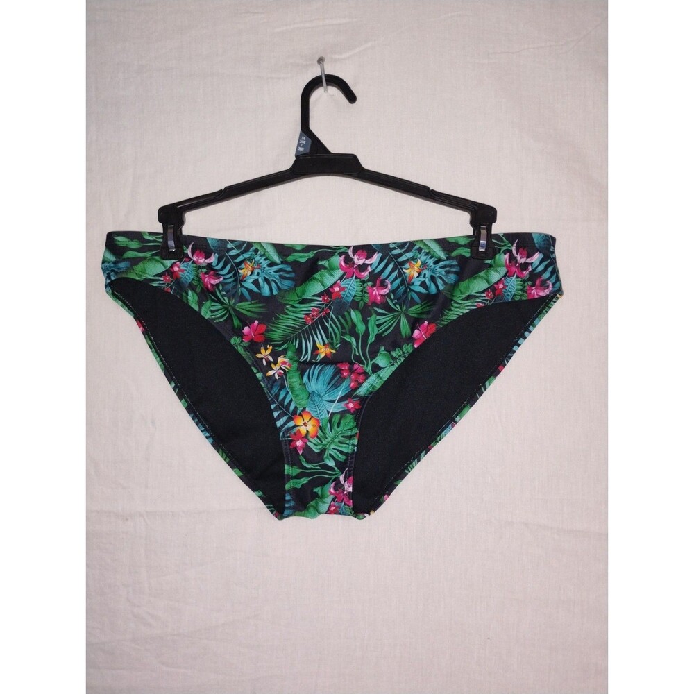 Women Swimwear Bottom 2XL Floral Print Tropical Ocean Hawaii